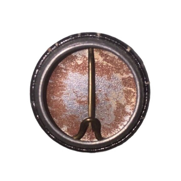 Vintage Red & Black Peace Sign Metal Button Pin - Picture 2 of 2